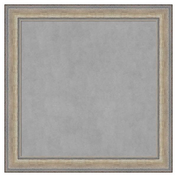 Amanti Art Fleur Silver 29 in. x 29 in Framed Magnetic Board