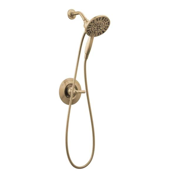 Arvo Gold In2ition Two-in-One Single-Handle 4-Spray Shower Faucet in Champagne Bronze (Valve Included)