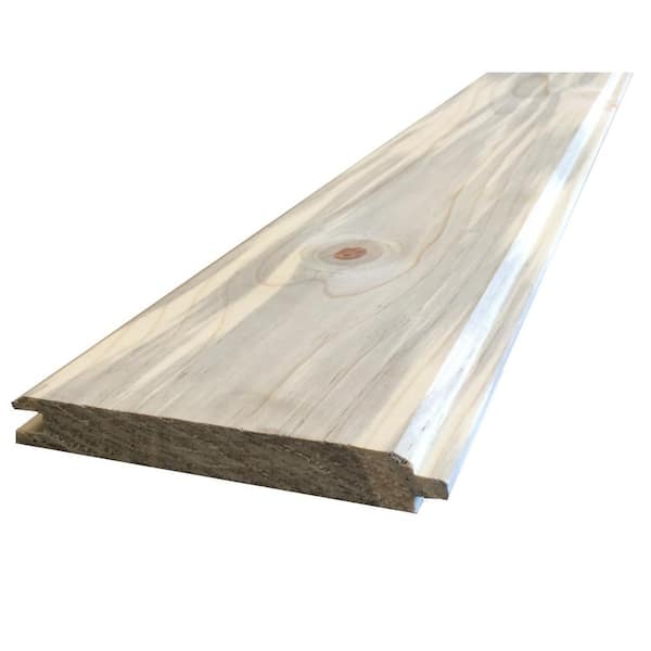 Sierra Pacific Industries 1 in. x 6 in. x 8 ft. Blue Stain Pine Tongue and Groove Siding Board