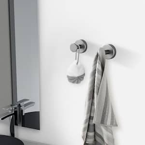 Round knob Bathroom Robe/Towel Hook in Gun Grey (2-Pack)