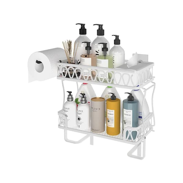 Home Basics Clear Plastic 1-Shelf Hanging Shower Caddy 7.72-in x