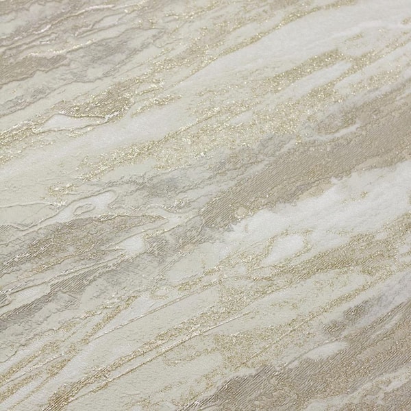 Glint Luxe Marble Beige Wallpaper Sample