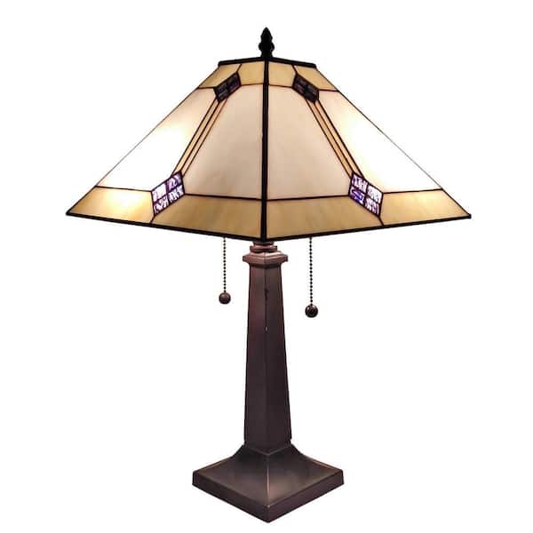 Amora Lighting 23 in. Tiffany Style Mission Design Table Lamp