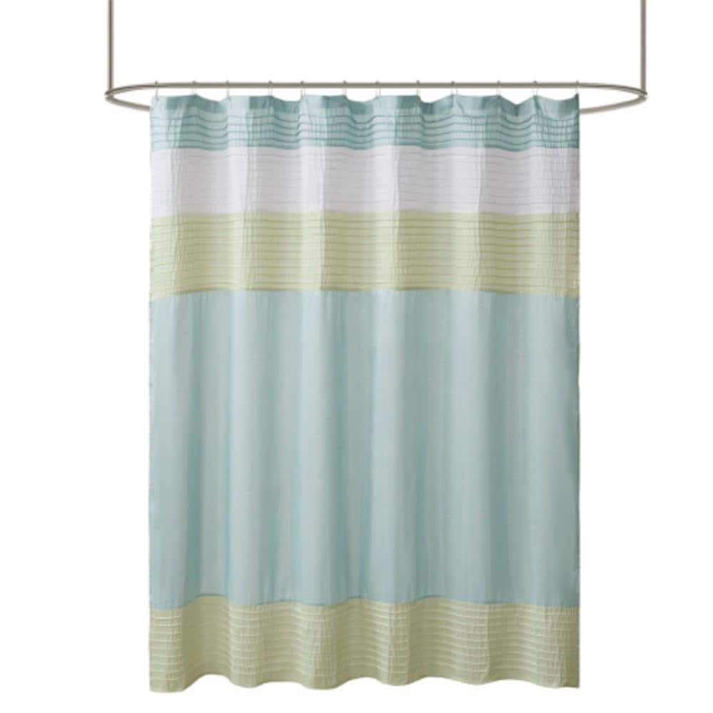 Lightweight 72 in. W x 72 in. L Faux Silk Polyester Shower Curtain Sets in 