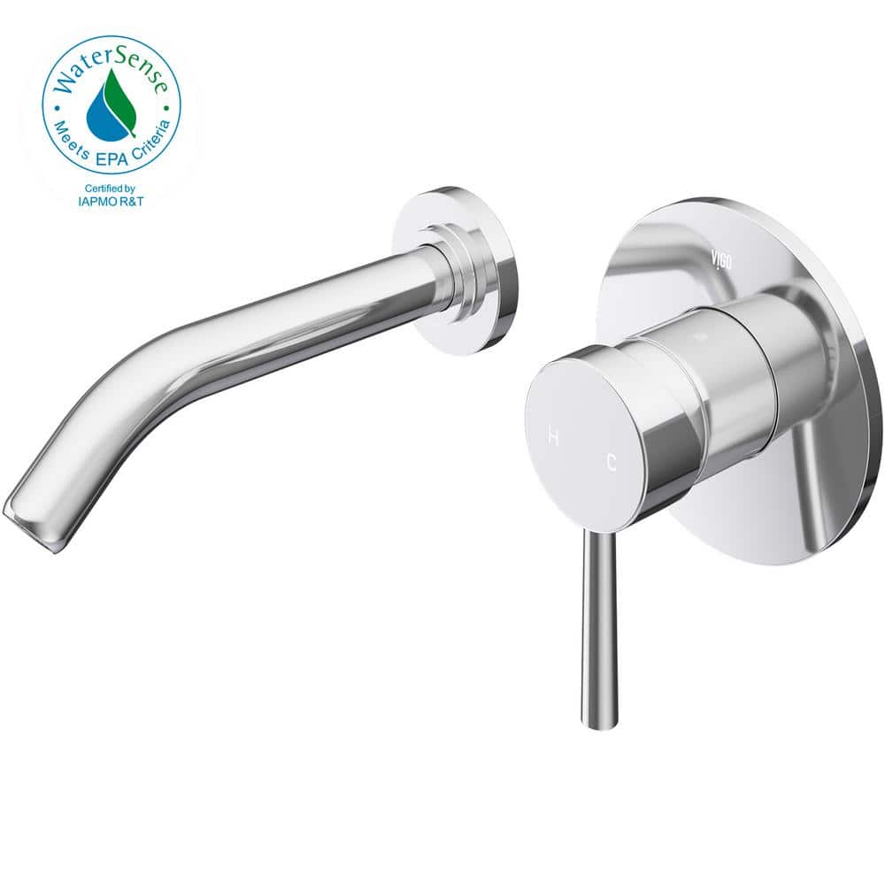 Olus Black Brass Wall Mounted Widespread Faucet