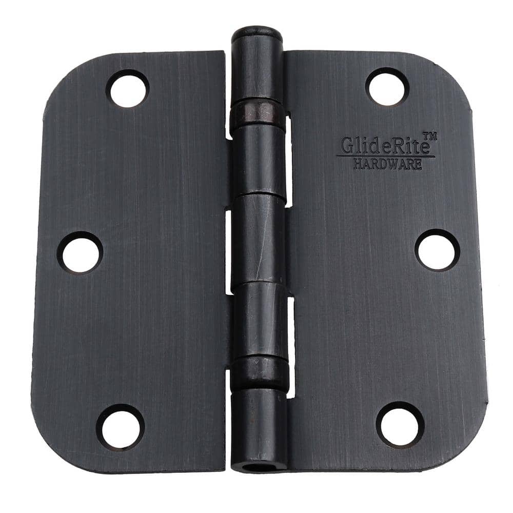 3-1/2 in. Oil Rubbed Bronze Steel Ball-Bearing Door Hinge 5/8 in. Corner Radius with Screws (12-Pack) price history on PriceWatchPro