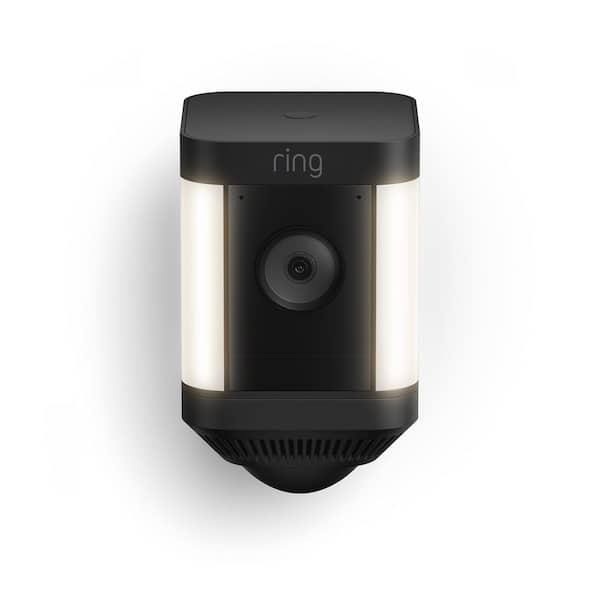 Ring Spotlight Cam Battery Cámara de Seguridad con LED y Alarma Negra