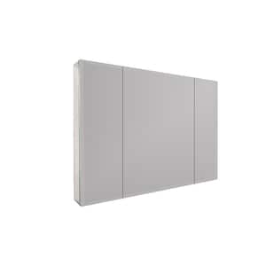 36 in. W x 26 in. H Large Rectangular Frameless Wall Bathroom Vanity Mirror in Silver with 6-Adjustable Shelves