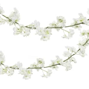 SULLIVANS 70 Artificial Silver Flocked Fern Berry Garland FECGD - The Home  Depot