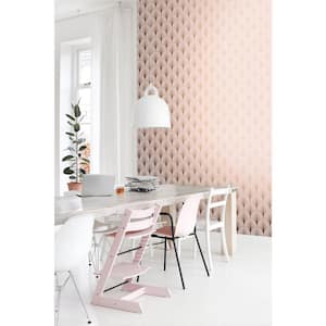 Lempicka Pink Art Deco Motif Paper Non-Pasted Non-Woven Metallic Wallpaper