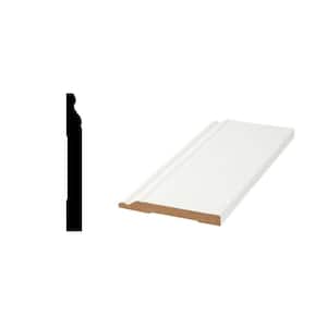 HOUSE OF FARA 1/2 in. D x 4-1/4 in. W x 96 in. L Primed White MDF ...