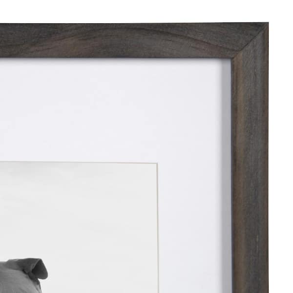 Designovation Gallery Rectangle Wood Wall Frame, 11x14 Matted To