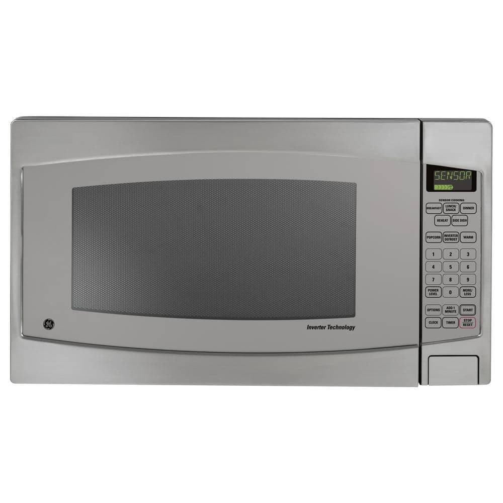 GE 2.2 cu. ft. Countertop Microwave in Stainless Steel with Defrost and Sensor Controls, Silver