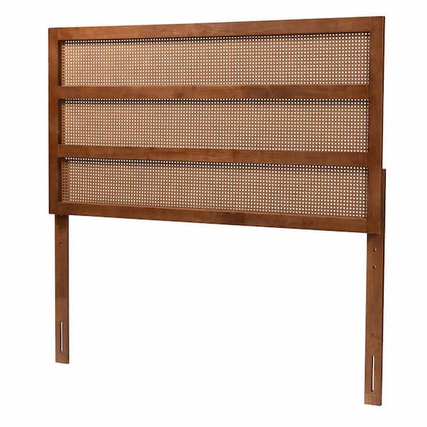 Baxton Studio Berne Brown Queen Panel Headboard