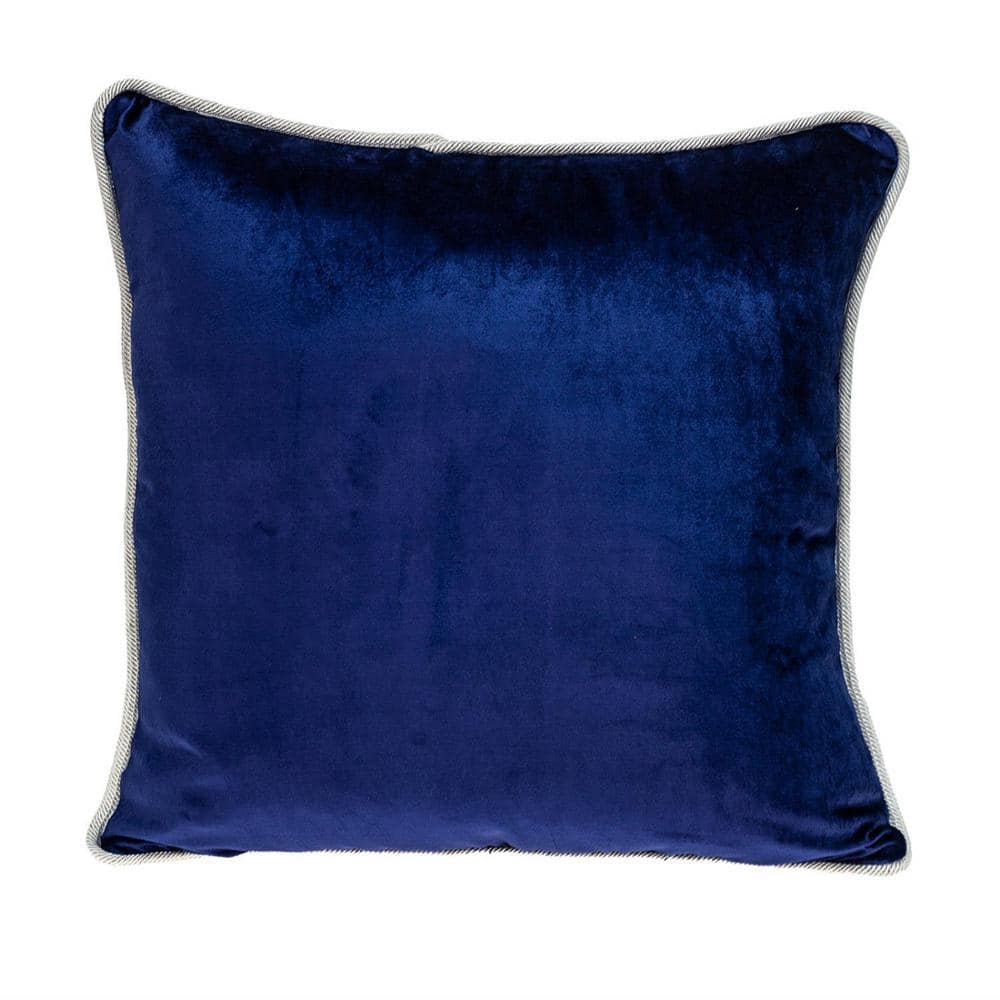 Maia Aqua Tufted Velvet 20" Square Throw Pillow