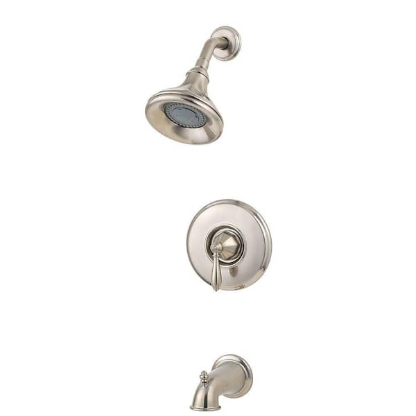 Pfister Portola Single-Handle 3-Spray Tub and Shower Faucet Trim Kit in Brushed Nickel (Valve Not Included)