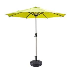 Harris 9 ft. Market Patio Umbrella in Lime with Plastic Base