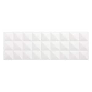 Galactic 11.7 in. x 35.2 in. White Ceramic Satin Wall Tile (14.3 sq. ft./case) 5-Pack