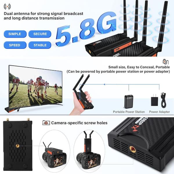 Vrbgify Wireless HDMI Extender Kit with 250m Range, 1080P