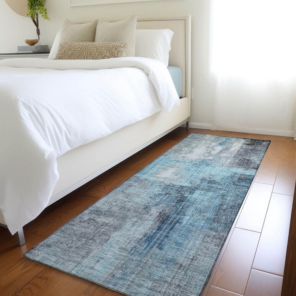 Chantille Machine Washable Indoor/Outdoor Abstract ACN1759 Blue 2 ft. 3 in. x 7 ft. 6 in. Runner Rug price history on PriceWatchPro