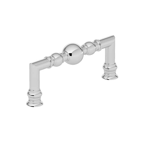 Richelieu Hardware Firenze Collection 3 3/4 in. (96 mm) Chrome Traditional Round Cabinet Bar Pull
