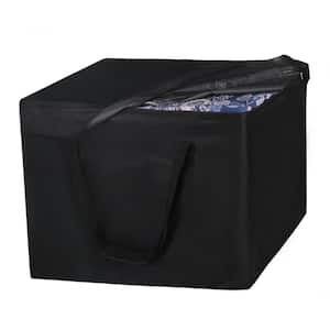 32 in. x 32 in. x 24 in. Outdoor Water-Resistant Furniture Storage Bag Cover in Black