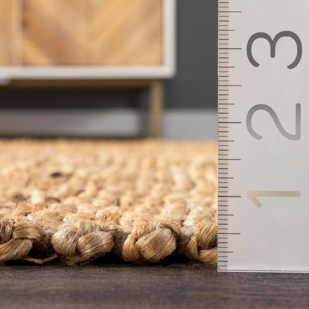 Hallie Natural Jute Braided Handmade 3' x 5' Area Rug