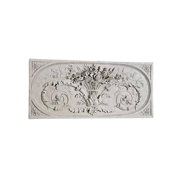 Design Toscano 21 in. x 48 in. Le Bouquet Grand Sculptural Wall Frieze ...