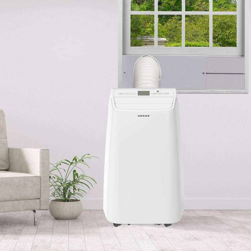Amana 13000 BTU White Portable Air Conditioner with Heater and Remote