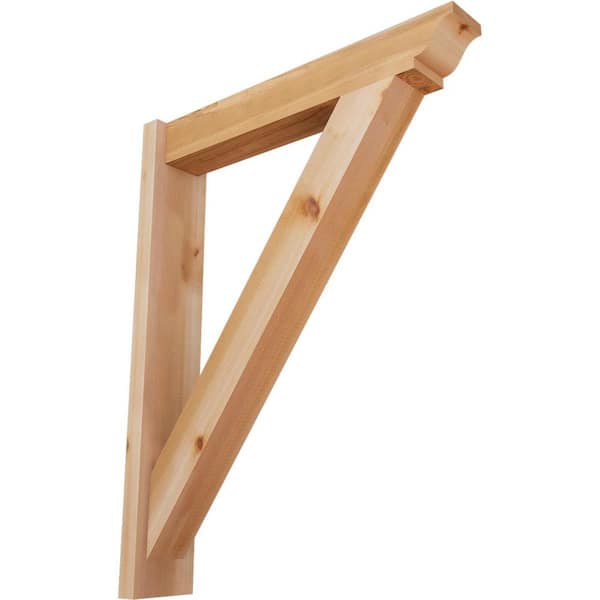 Ekena Millwork 6 in. x 36 in. x 28 in. Western Red Cedar Traditional Smooth Outlooker