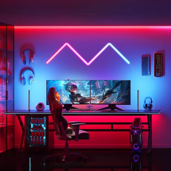Govee Glide LED Wall Lights, RGBIC Wall Lights, Works with Alexa and Google  Assistant, Smart Glide Lively Light Bars for Gaming Room and Streaming
