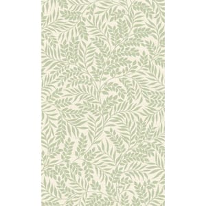 Sage Trailing Minimalist Leaves Tropical Printed Non-Woven Paper Non Pasted Textured Wallpaper 57 Sq. Ft.
