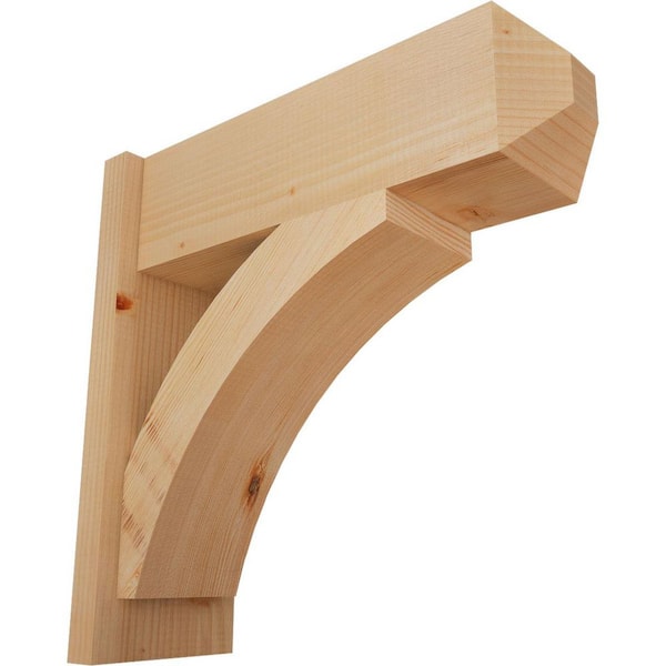 Ekena Millwork 8 in. x 22 in. x 22 in. Thorton Craftsman Smooth Douglas Fir Outlooker