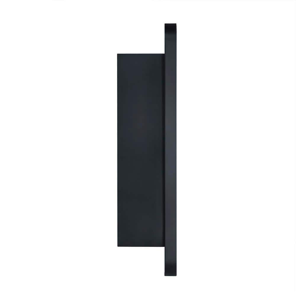 30" Matt Black Stainless Steel Round Medicine Cabinet with Mirror