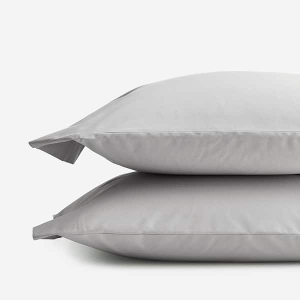 Company Essentials Gray Organic Cotton Percale King Pillowcases (Set of 2)