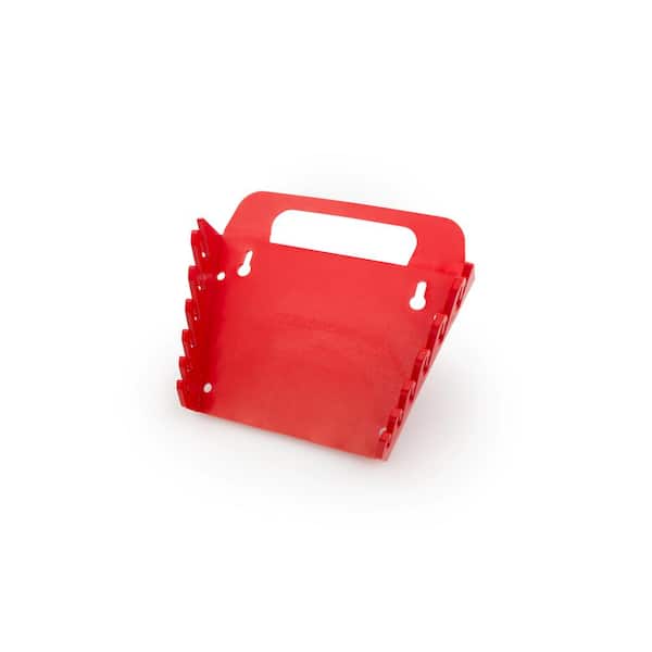 6-Tool Long Ratcheting Box End Wrench Holder (Red)