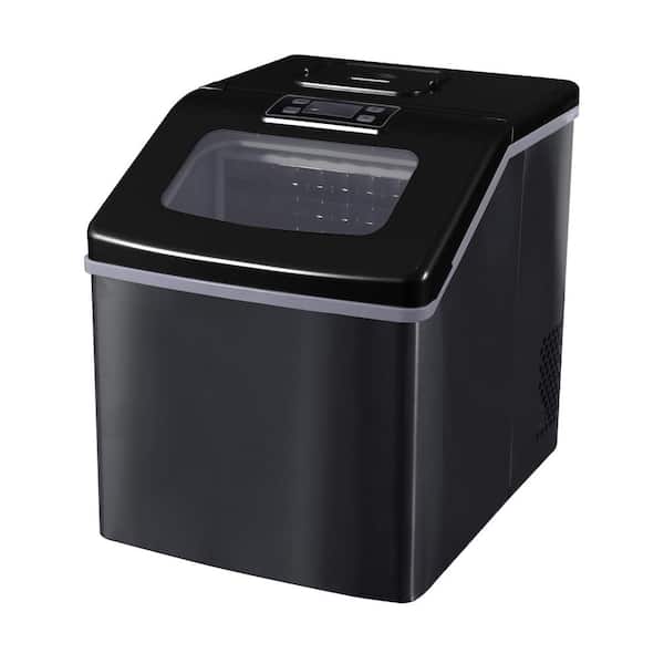 Tatahance 11.3 in. 25 lbs. Portable Ice Maker in Stainless Steel Black