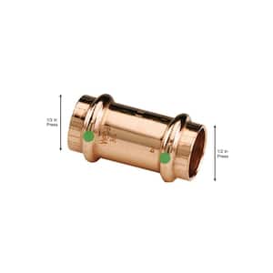 ProPress 1/2 in. Press Copper Coupling  with Stop