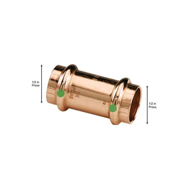 ProPress 1/2 in. Press Copper Coupling with Stop