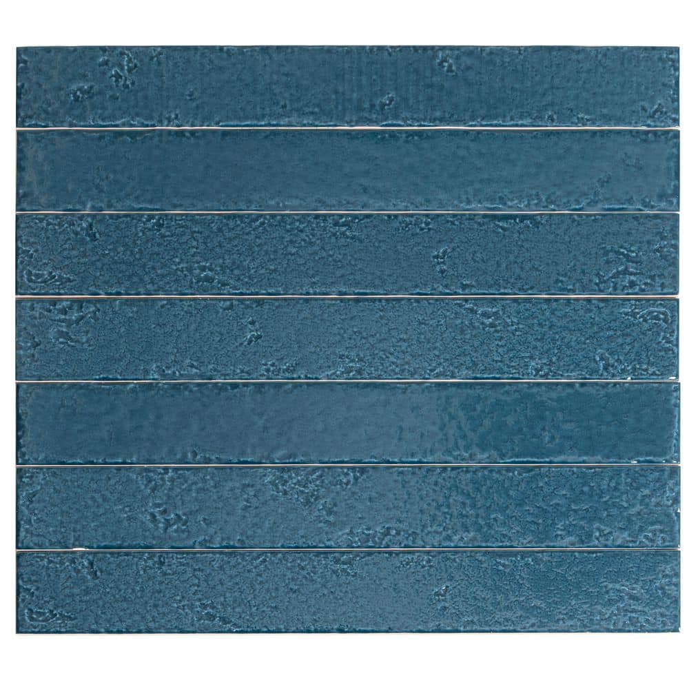 Apollo Tile Valenza 2 in. x 16 in. Glossy Teal Green Ceramic