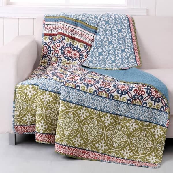 Shangri-La Multi Quilted Cotton Throw GL-THROWSH - The Home Depot