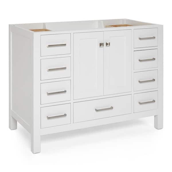 Cambridge 42 in. W x 21.5 in. D x 34.5 in. H Freestanding Bath Vanity Cabinet Only in White