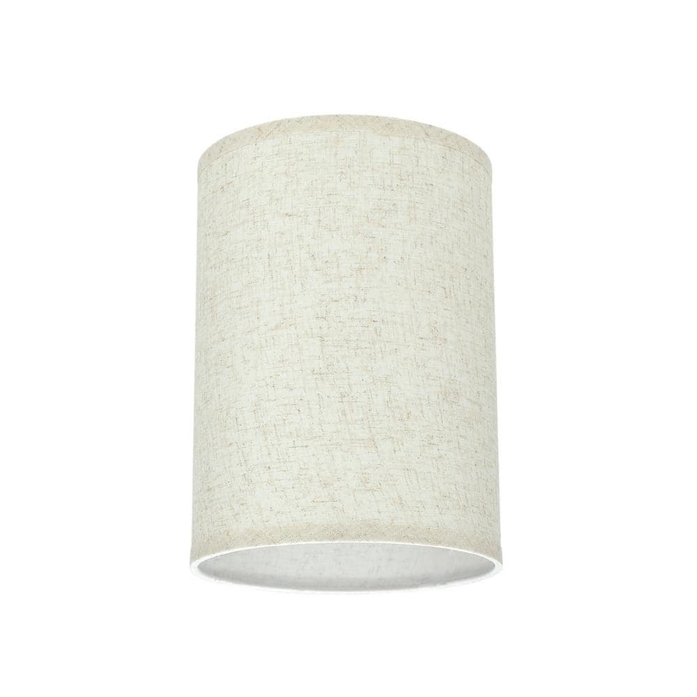 Flaxen Linen 11'' Drum Lamp Shade with Spider Construction