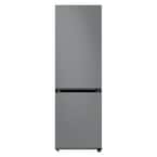 Bespoke 24 in. 12 cu. ft. Bottom Freezer Refrigerator in Matte Grey Glass, Counter Depth