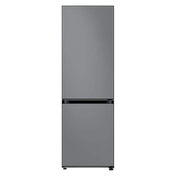 Samsung Bespoke 24 in. 12 cu. ft. Bottom Freezer Refrigerator in Matte Grey Glass, Counter Depth