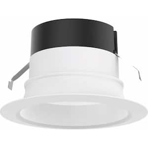 Contractor Select E-Series 4 in. Selectable CCT Integrated LED Retrofit White Recessed Light Trim