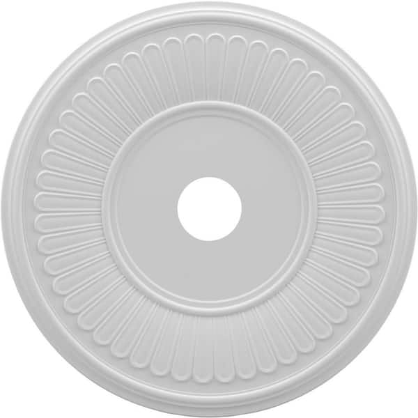 Ekena Millwork 1 in. P x 22 in. O.D. x 3-1/2 in. I.D. Berkshire PVC Ceiling Medallion Moulding (Fits Canopies Upto 10-1/8 in.)
