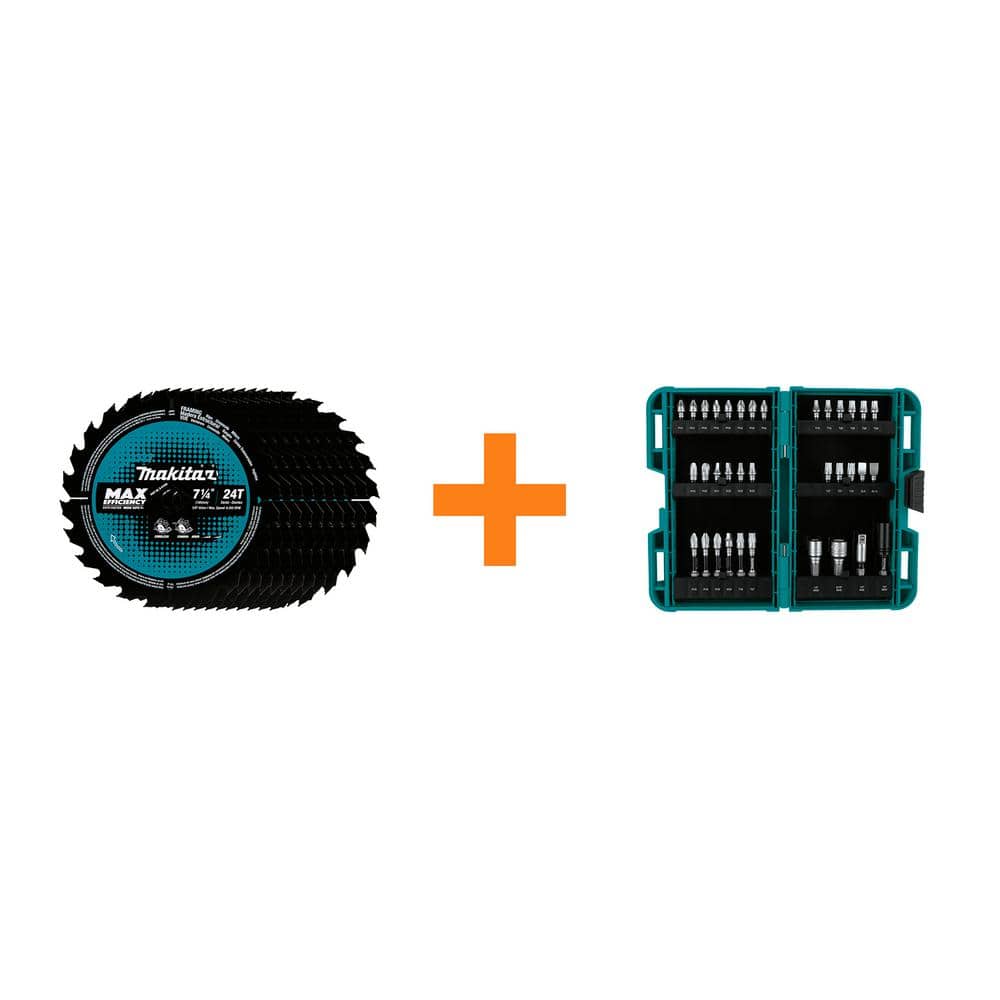 7-1/4 in. 24T Carbide-Tipped Max Efficiency Ultra-Thin Kerf Circ Saw Blade(10-Pack) with IMPACT XPS Bit Set(35-Pc) price history on PriceWatchPro