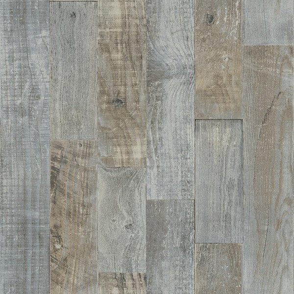Chesapeake Chebacco Grey Wooden Planks Grey Wallpaper Sample