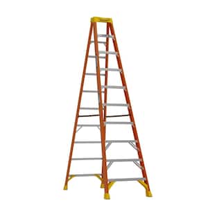 10 ft. Fiberglass Step Ladder (14 ft. Reach Height) 300 lb. Load Capacity Type IA Duty Rating